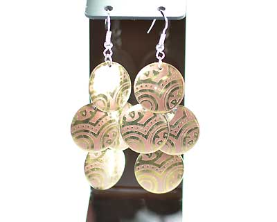 boucles d'oreilles géométrique rose