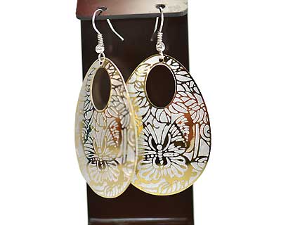 boucles d'oreilles papillon blanc