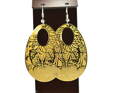 boucles d'oreilles papillon jaune