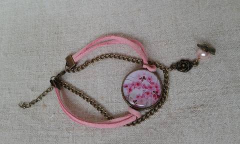 bracelet cerisier en fleurs