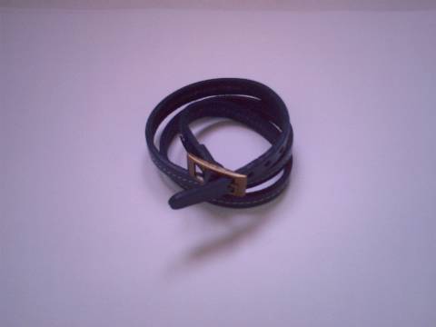 bracelet ceinture cuir bleu
