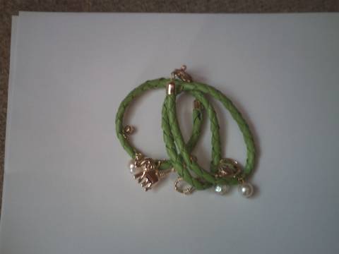 bracelet multirang vert