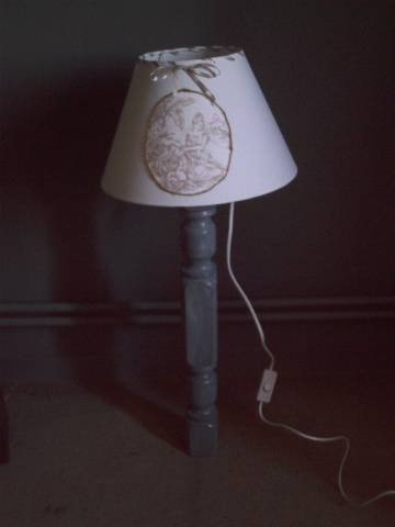 grande lampe patinée gris gustavien