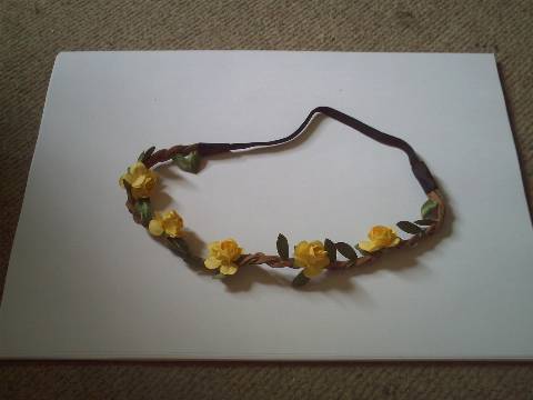 headband "couronne de fleurs jaunes"
