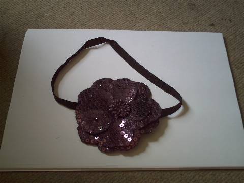 headband fleur violette